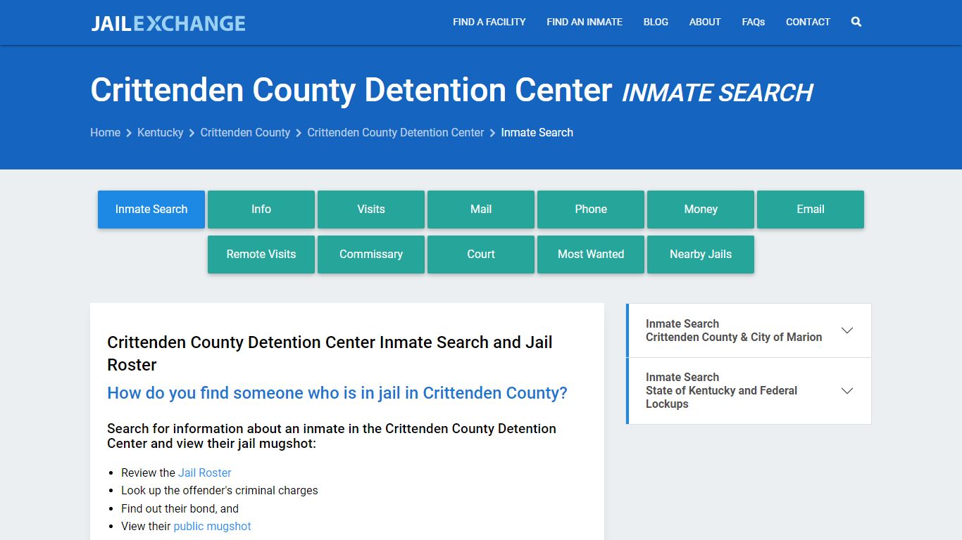 Crittenden County Detention Center Inmate Search - Jail Exchange